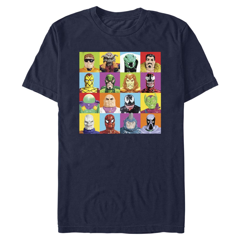 Men's Marvel Spider-Man Beyond Amazing SPIDEY FIGURE SQUARES T-Shirt